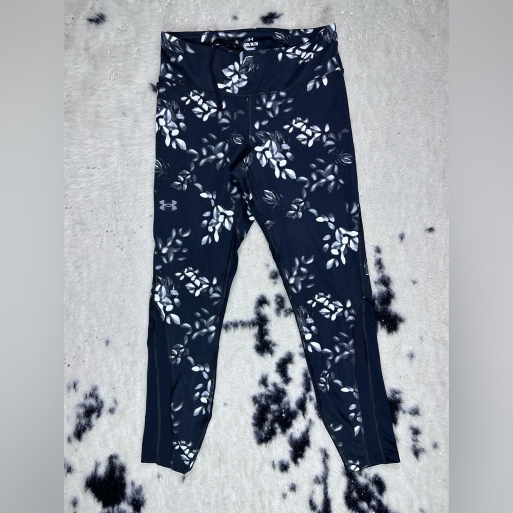 Under Armour Women’s Black Spandex Activewear Crop Leggings Size Medium